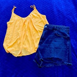 Yellow Tank top (shorts not included)